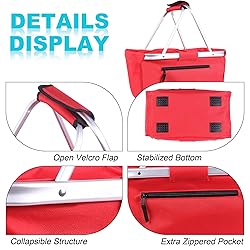 Picnic Basket, SIYUAN Collapsible Shopping Basket