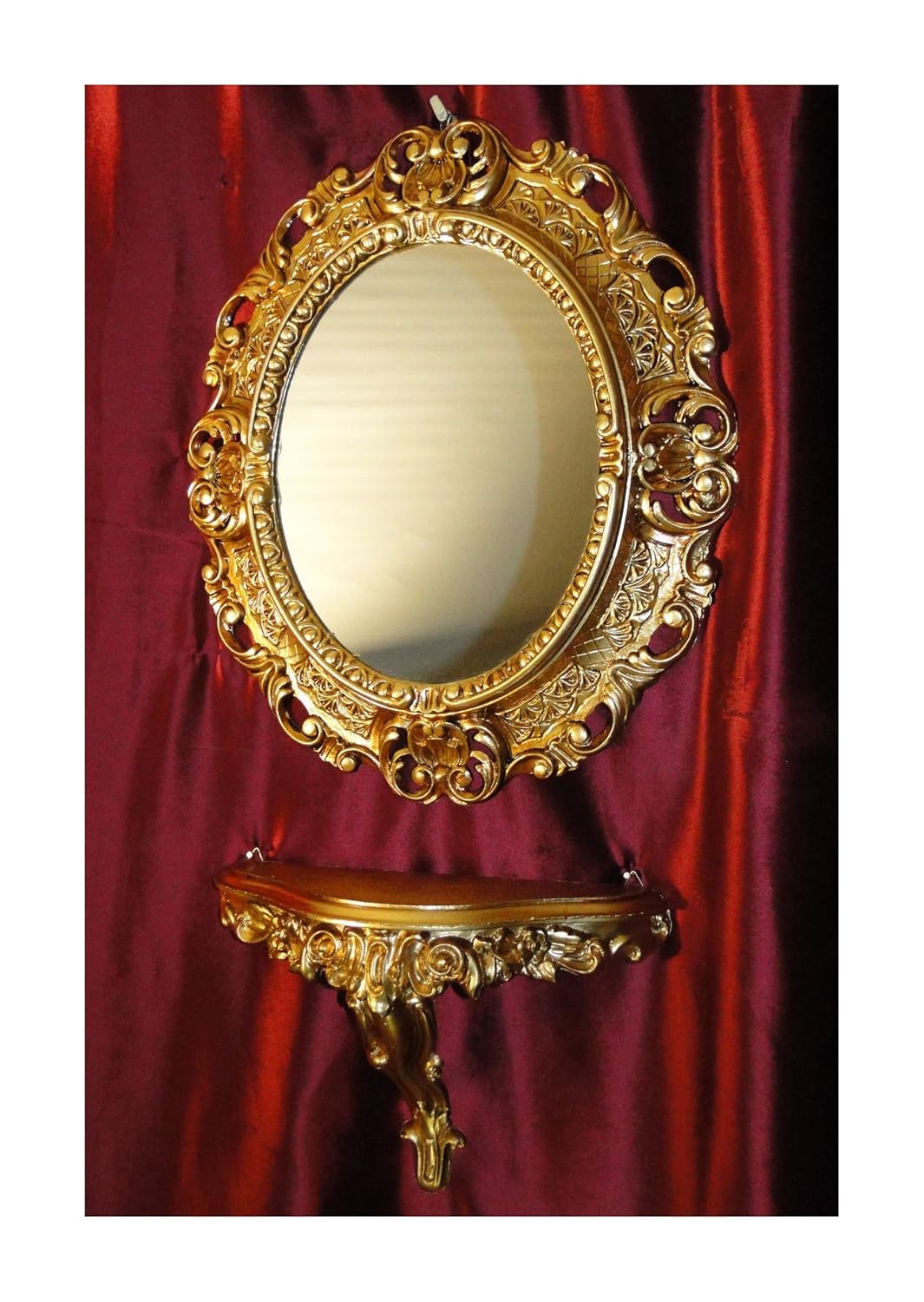 Konsole M OVAL Wandkonsole Barock Antik 44x38 Flur Eingangsmöbel Möbel