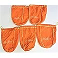 Peach Drawstring Bag""""Compatible/Replacement for"""" Crown Royal Peach Limited Edition Drawstring Bag 750ml New Orange, Gold Trim 5 Pack