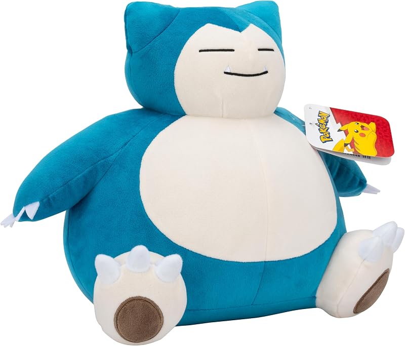 Pokemon Peluche Ronflex - Peluche Suave de 30 cm con Detalles auténticos