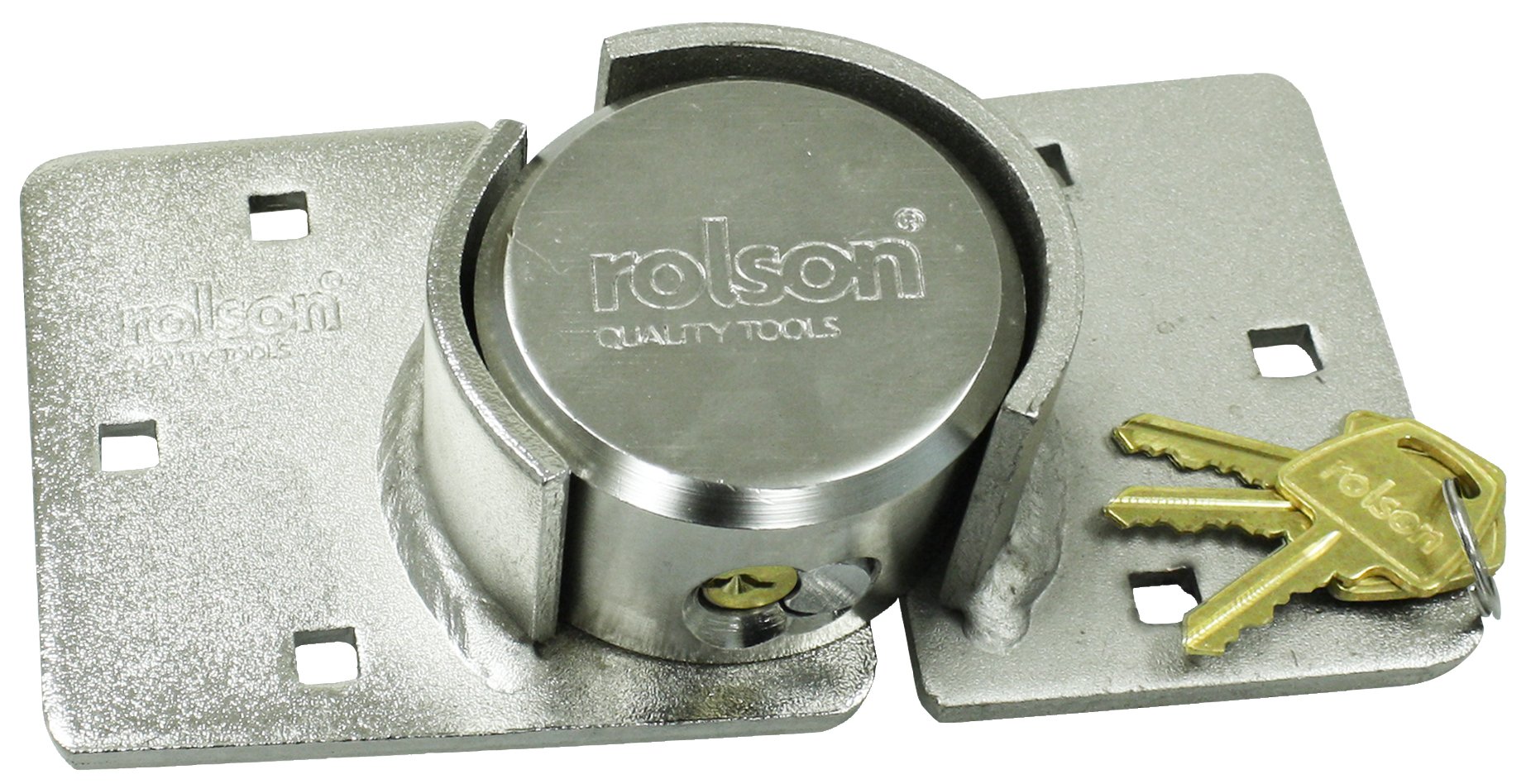 Rolson Tools 66859 73mm Round Padlock with Hasp