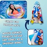 Paw Patrol Hooded Towel 100% Cotton Skye Chase Poncho Kids Beach Bath view 3