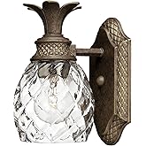 Hinkley Plantation Tropical One Light Bathroom Vanity Fixture, Pearl Bronze