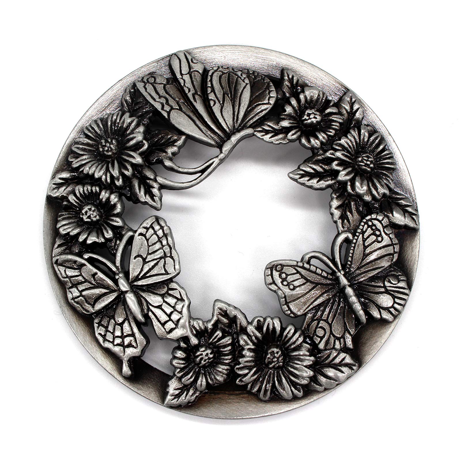 Hion Scented Candle Topper Illuma Lid Jars Cover Shade Sleeves, Help Burn More Evenly, Candle Accessories Decorations Increases Atmosphere Party Gifts for Women(Butterfly Silver)