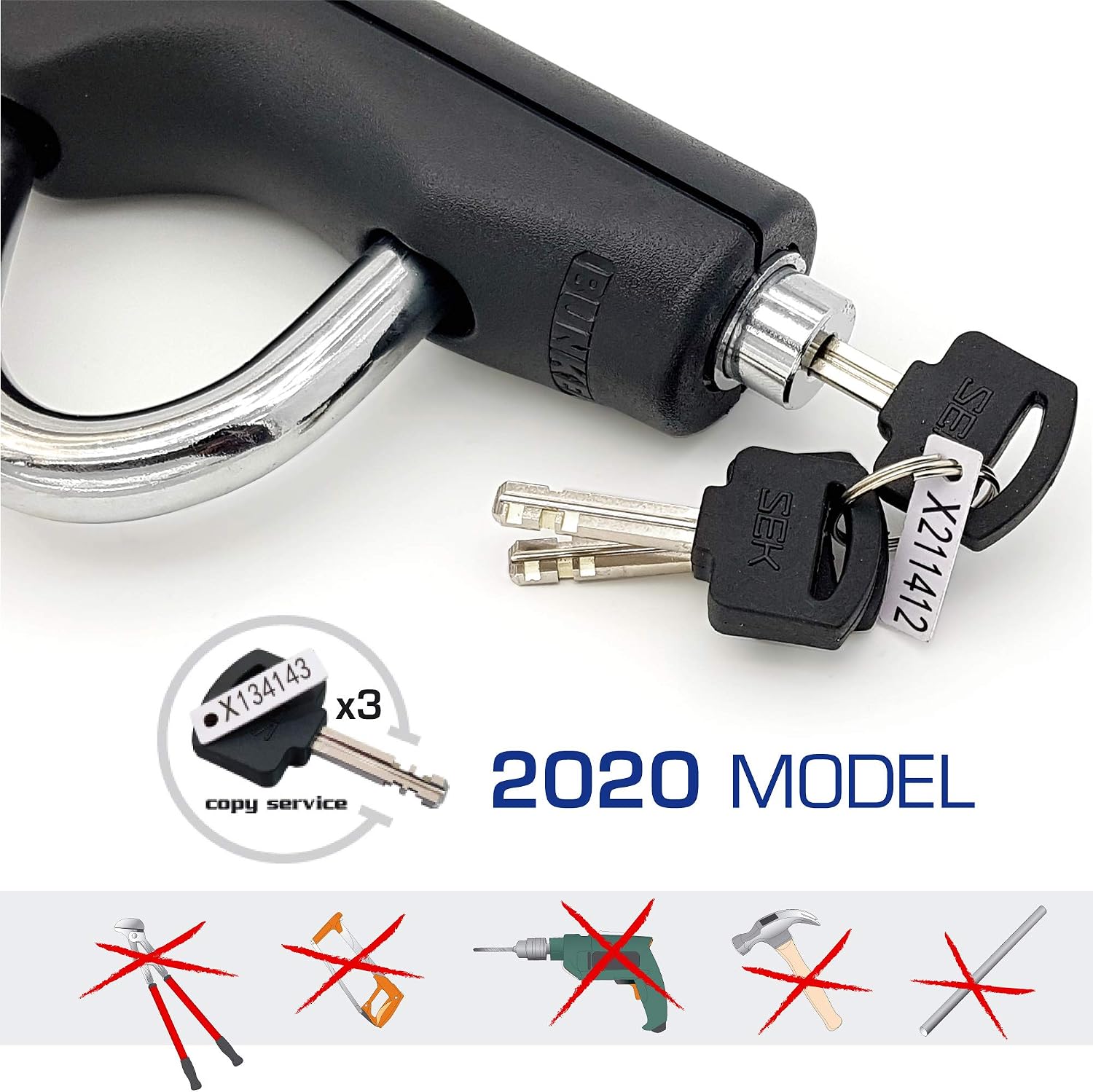 BUNKER BT29 High-End Telescopic Steering Wheel Lock to Brake Pedal, Most Compact, Easier to Carry Handy (Folds to 11.4in) - Image 3