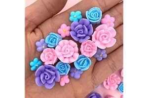 30 Unicorn Icing Flowers by Simply Sucré – Edible Lavender & Pink Unicorn Roses | Cake Decorations & Sprinkles | Edible Icing Flowers