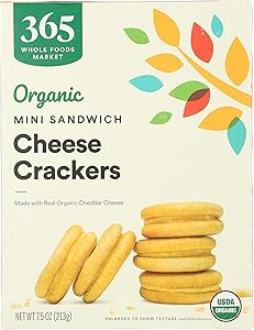 365 by Whole Foods Market, Organic Mini Cheese Sandwich Crackers, 7.5 Ounce