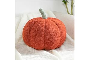 EOIEOV Plush Pumpkin Throw Pillows for Fall Party Decoration Happy Hallween Decoration Pillow Sofa Lumbar Cushion for Home Car Bedroom Living Room,Caramel,13.78"