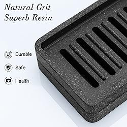 MoKo Soap Dish, Dual-Layer Resin Bar Soap Tray