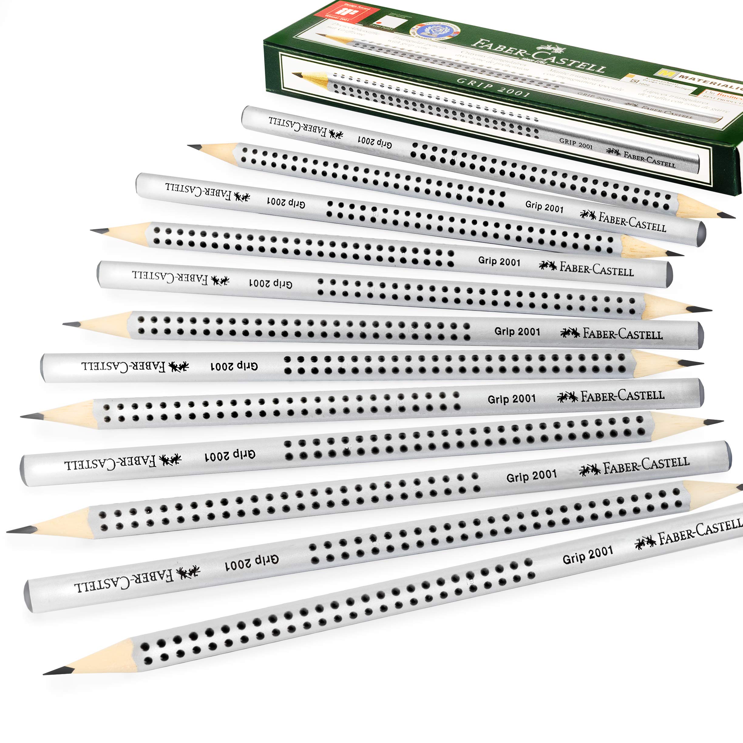 Faber-Castell Grip 2001 Triangular Graphite Pencils - B - Pack of 12