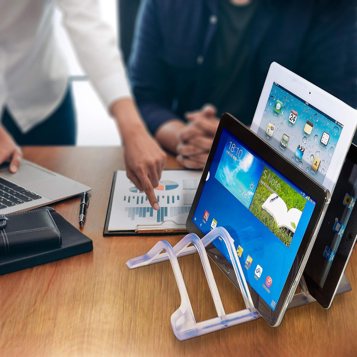 Prosumer's Choice Universal 5 Tablet and Smartphone Charging Organizer Rack Desktop Stand Holder - Clear: Electronics