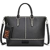 Montana West Wrangler Tote Bag for Women Top-handle Handbags Crossbody Bag with Removable Card Holder