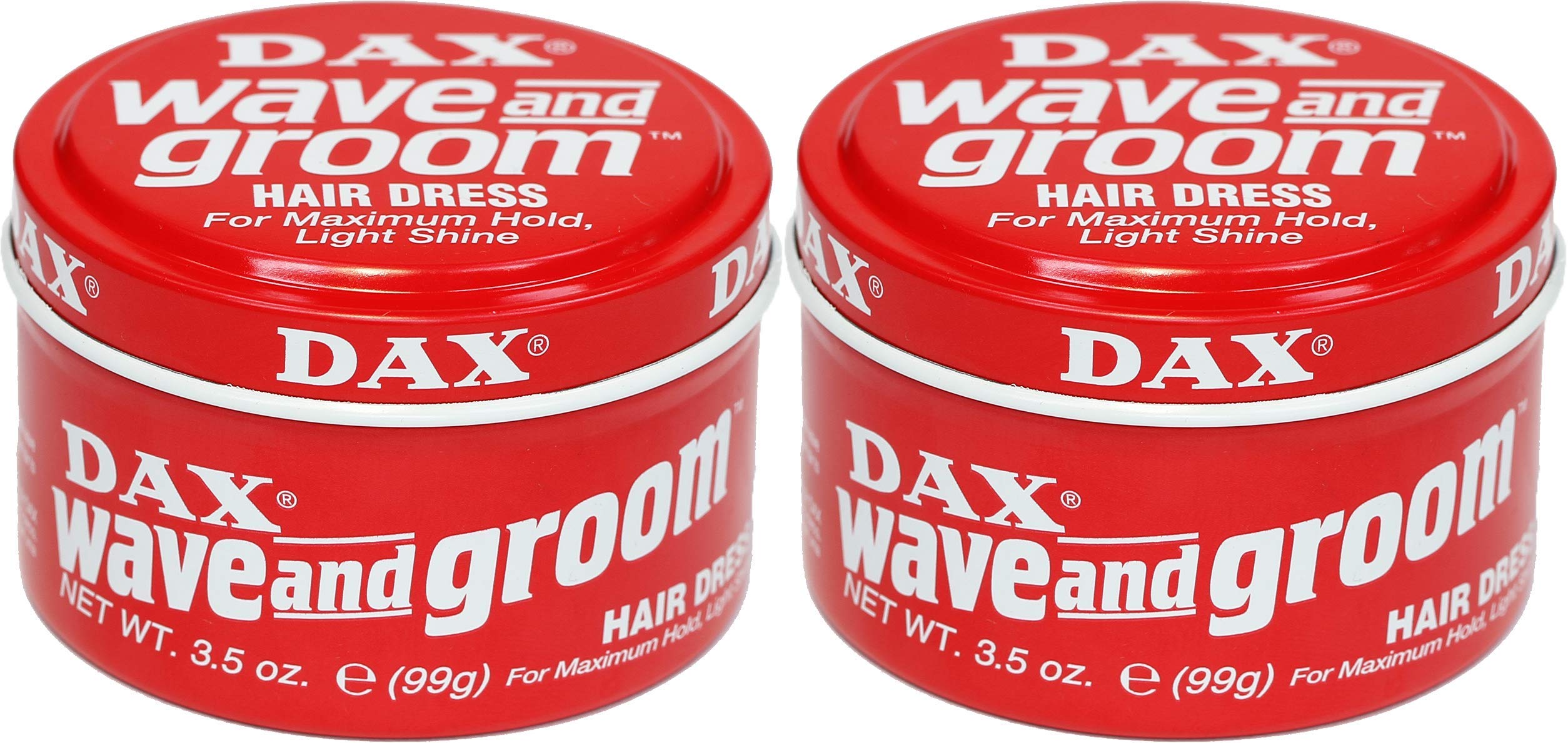 DAX WAX Wave and Groom, professional styling wax, pack of 2 (2x 3.5oz)