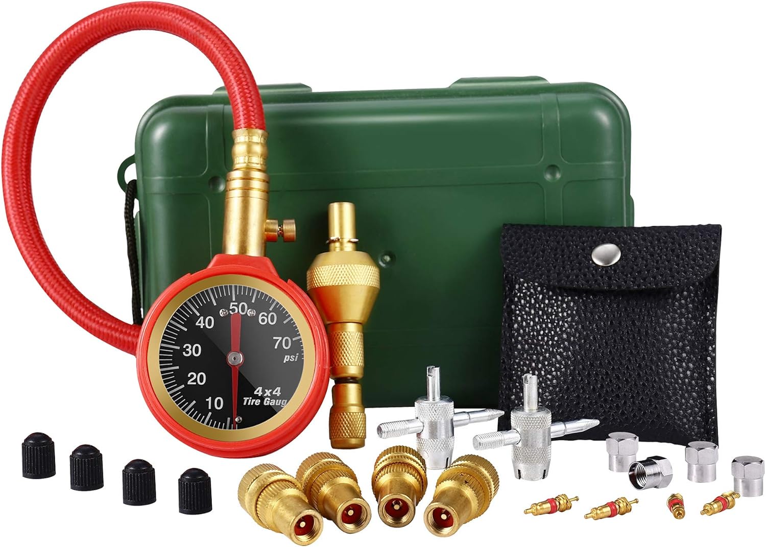VZCY Tire Deflators Tools 075 PSI Tire Pressure Gauge Kit