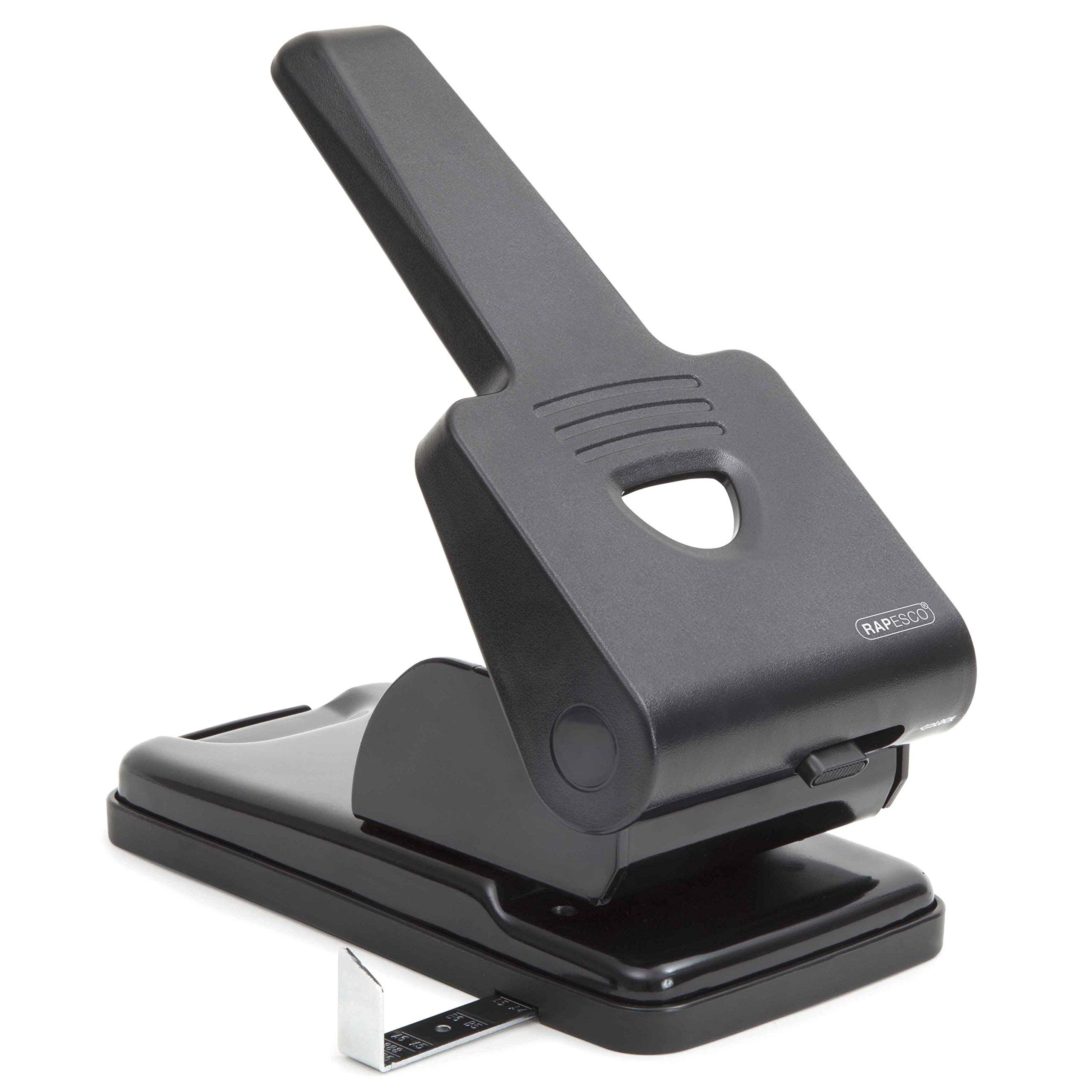 Rapesco 1163 865-P2 Hole Punch Heavy Duty, 63 Sheet Capacity - Black