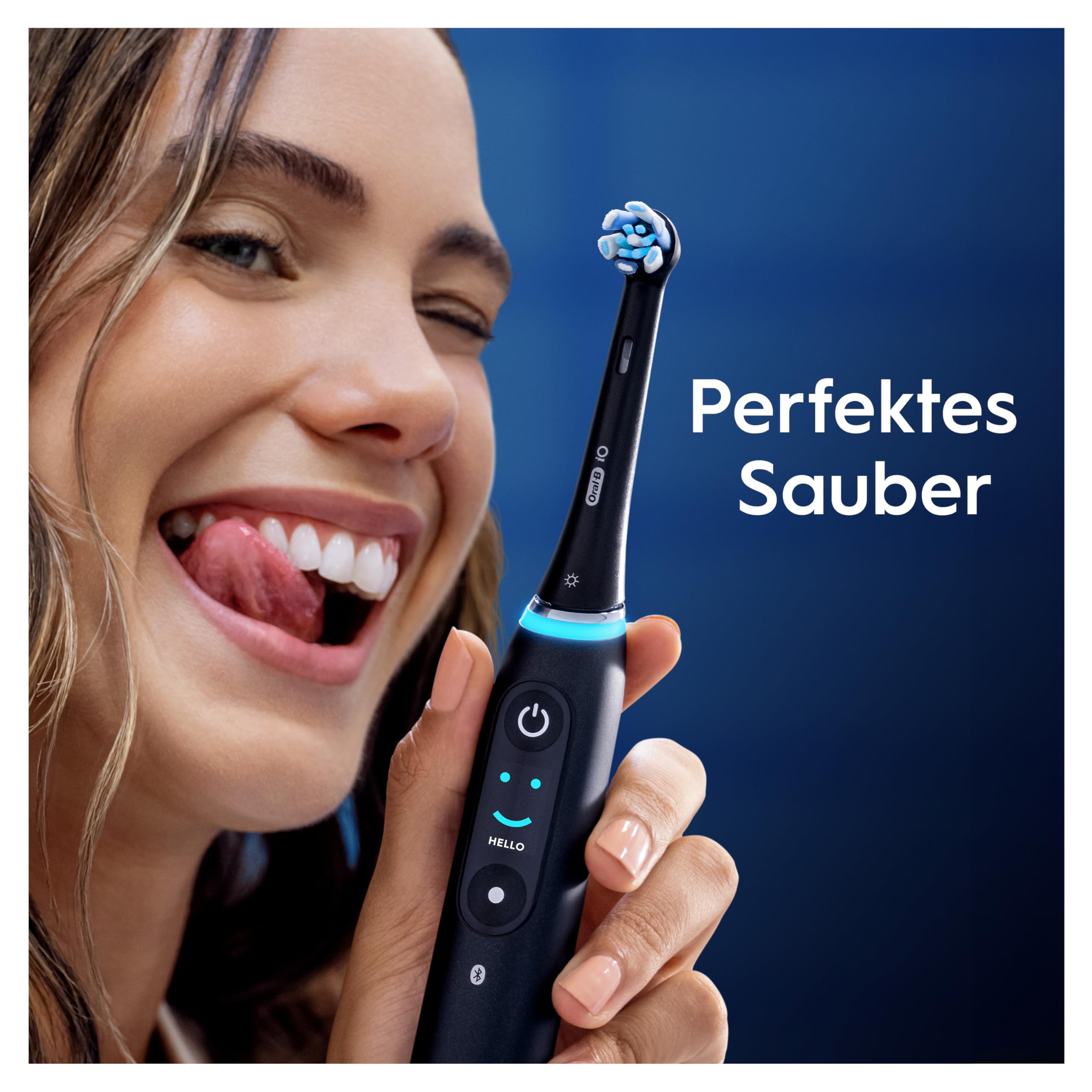 Oral-B iO Sanfte Reinigung Aufsteckbürsten — ORIGINAL Zahnbürstenaufsatz für Elektrische Oral-B iO Zahnbürsten — Ersatzbürsten, Bürstenköpfe für empfindliches Zahnfleisch & Zähne — Weiß, 8 Stück 8