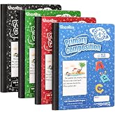 Principal Lines 4 Pack Primary Composition Notebook K-2, Primary Journal Writing Notebook for Kids(200 Pages)