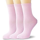 TZYDMN Women's Super Soft Casual Socks Combed Crew Socks Ankle Socks 3 Pairs