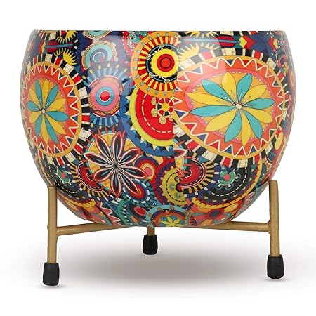 Fabulo Mid Century Modern Pot Stand Indoor Stand & Pot, Flower Pot Holder Plants Display pots Stand (Plants not Included)