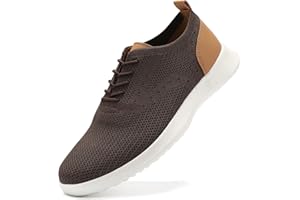 VILOCY Men's Casual Dress Oxfords Shoes Knit Lightweight Breathable Fashion Sneaker