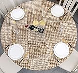 mimdmi Table Cloth, Fitted Round Plastic Vinyl