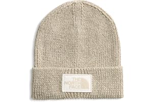 The North Face TNF Logo Box Cuffed Beanie | Classic Fit, Rib Knit Winter Hat for Men & Women, Woven Logo