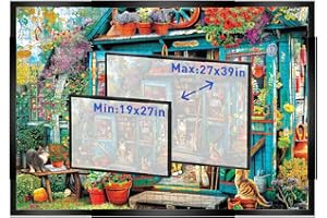 MICEPLAY Adjustable Puzzle Frame for 1000/1500/2000 Piece Puzzles, Lightweight Wall Mount Frame for Posters & Pictures, Horiz