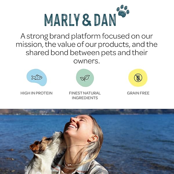 MARLY & DAN SMALL BREED CALMING DOG TREATS FOR SMALL DOGS, FUNCTIONAL MINI DOG TREATS MADE IN FRANCE WITH SALMON, CHAMOMILE, AND SWEET POTATO FOR ANXIETY, STRESS, & RELAXATION, 3.5 OZ BAG