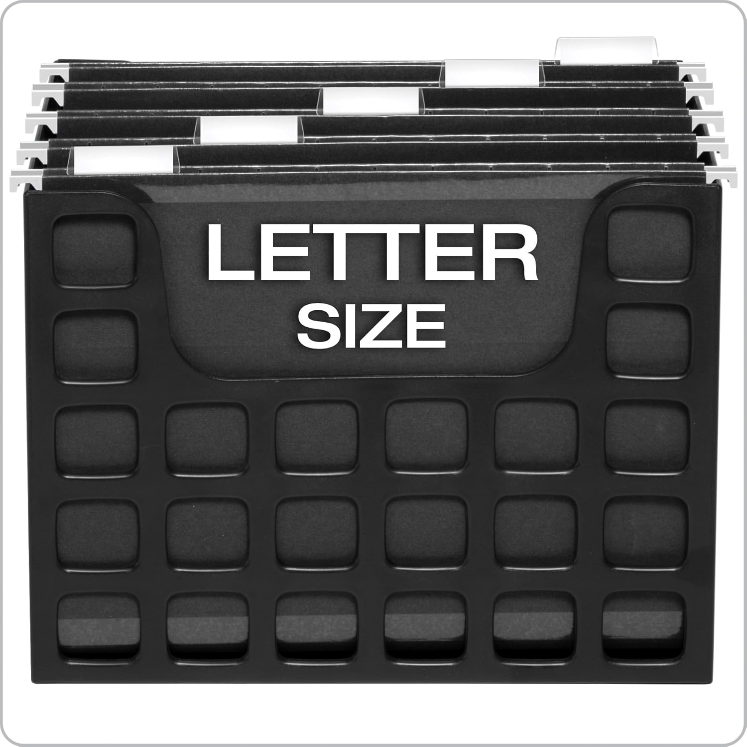 Pendaflex Portable Desktop File, Side Handles, Hanging File Folders, Tabs & Inserts, Letter Size, 9-1/2 x 12-3/16 x 6 Inches, Black (23013) : Hanging File Folders : Office Products