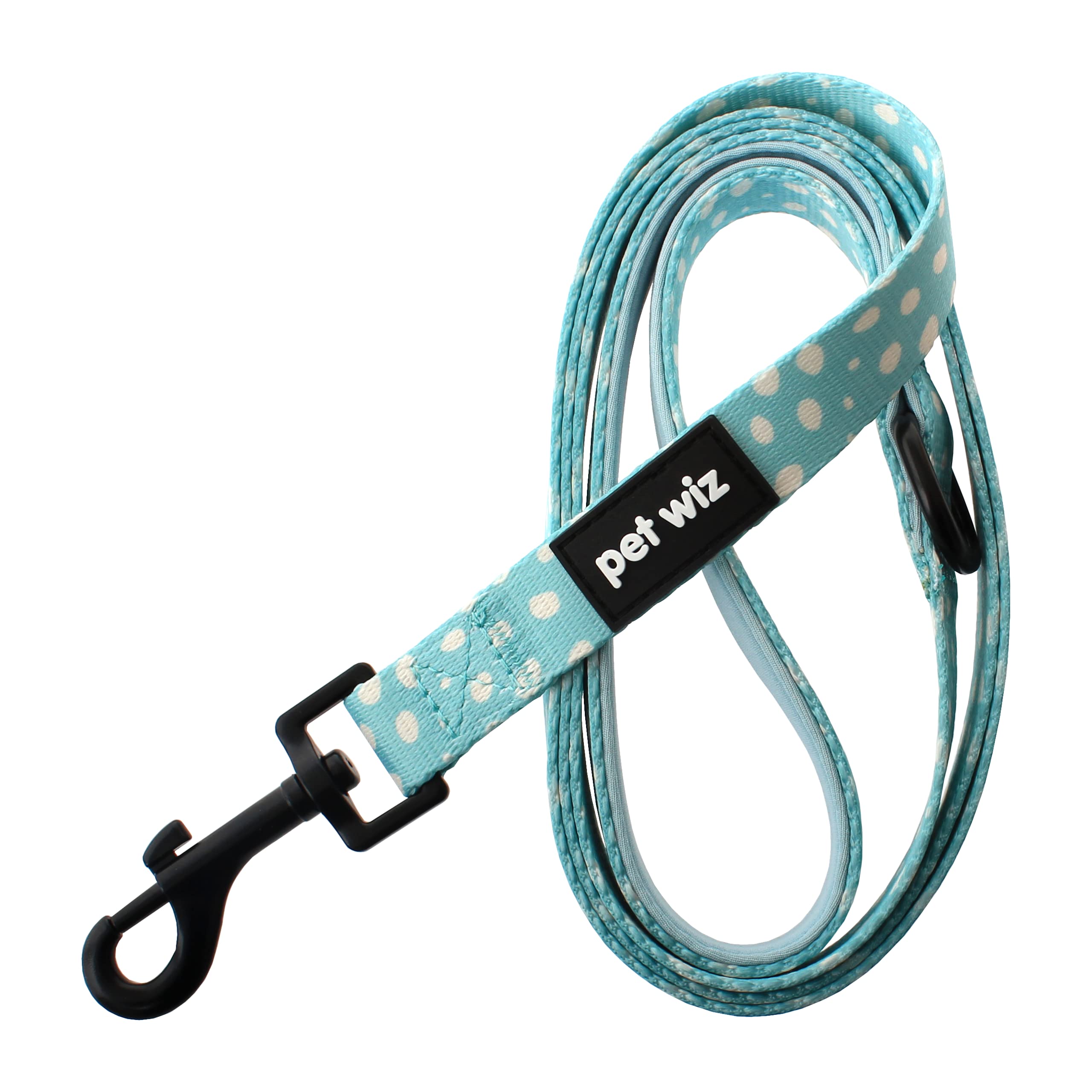 1.5m Dog Lead, with Padded Handle, Swivel Clip and D Ring Attachment, in Adorable Designs. (Dotty About You)