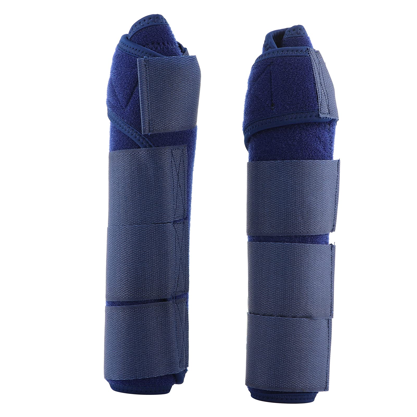 Alomejor 1 Pair Horse Support Boots Adjustable Horse Splint Leg Boot Support(Blue)