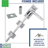 IRONTITE Galvanised Gate Drop Bolt 300mm Heavy Duty Surface Mounted view 2
