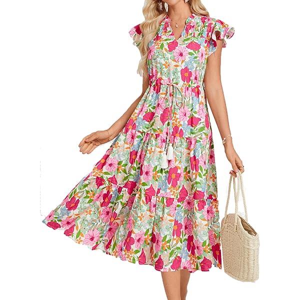 TIMEKE Vestido De Primavera Y Verano Para Mujer, Con Lazo Frontal, Vestido Corto Sin Mangas, Azul