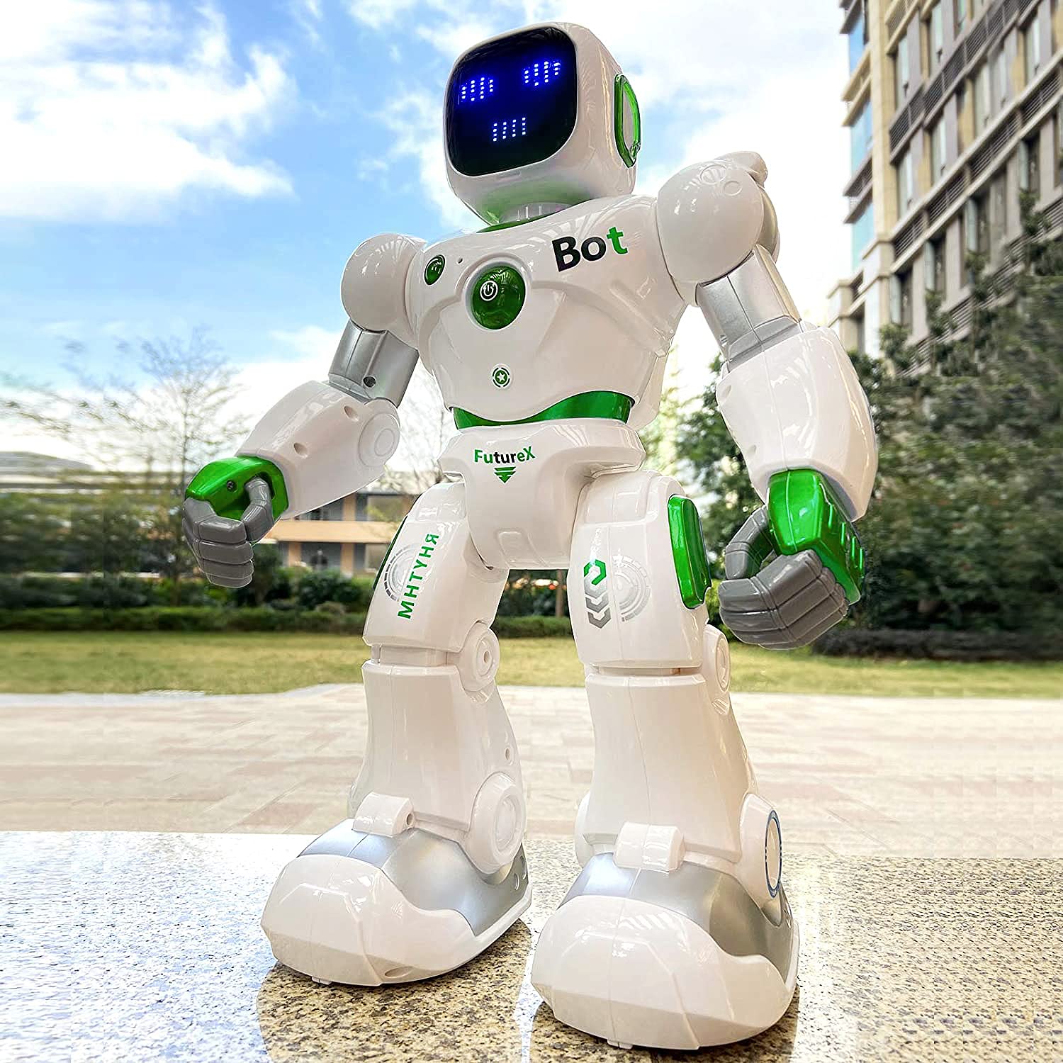 Photo 1 of Ruko 1088 Large Robot Toys for Boys, STEM Programmable Remote Control Robot, Electronics Educational Birthday for Kids 4 5 6 7 8 Year Old, Green