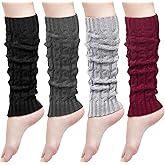 Loritta Womens Leg Warmers Winter Warm Knit Long Boot Socks Slouch Knee High 80s for Party