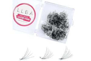 LLBA Promade Fans | Handmade Volume Eyelashes | Multi Selections From 3D To 16D | C CC D DD L M Curl | Thickness 0.03 ~ 0.1 mm | 8 - 20mm Length | Long Lasting | Easy Application (10D-0.03 D 11 mm)