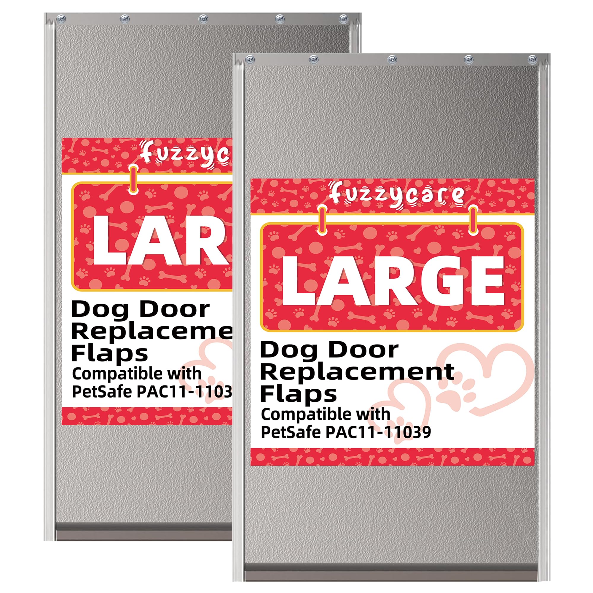 Photo 1 of 2PACK Large Dog Door Replacement Flap with Screws,Doggie Door Replacement Flaps Compatible with PetSafe Freedom Doggie Doors PAC11-11039,10 1/8" X 16 7/8",Weather Resistant and Easy to Install