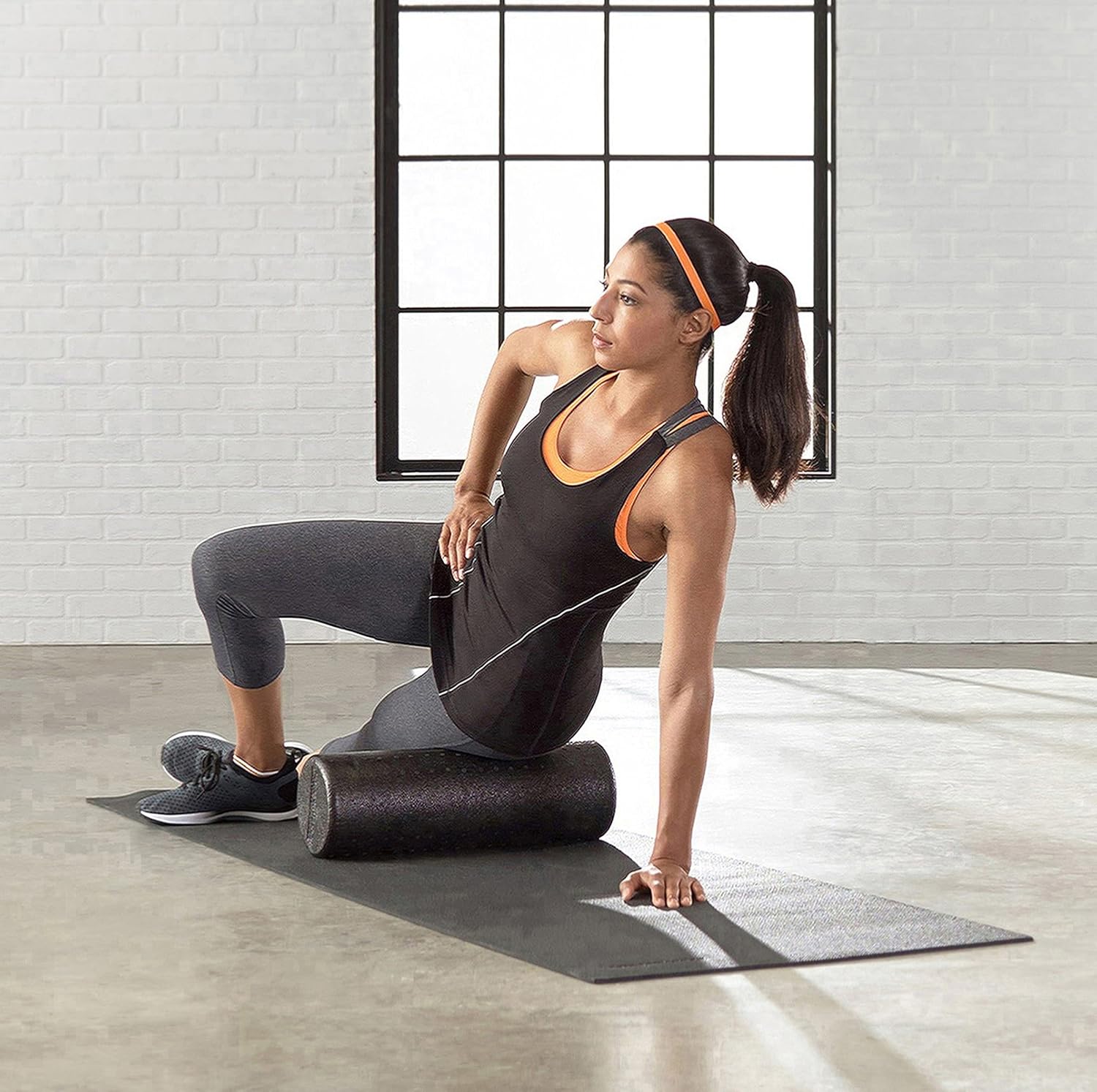 Basics High-Density Round Foam Roller, 18 Inches, Black : Sports & Outdoors