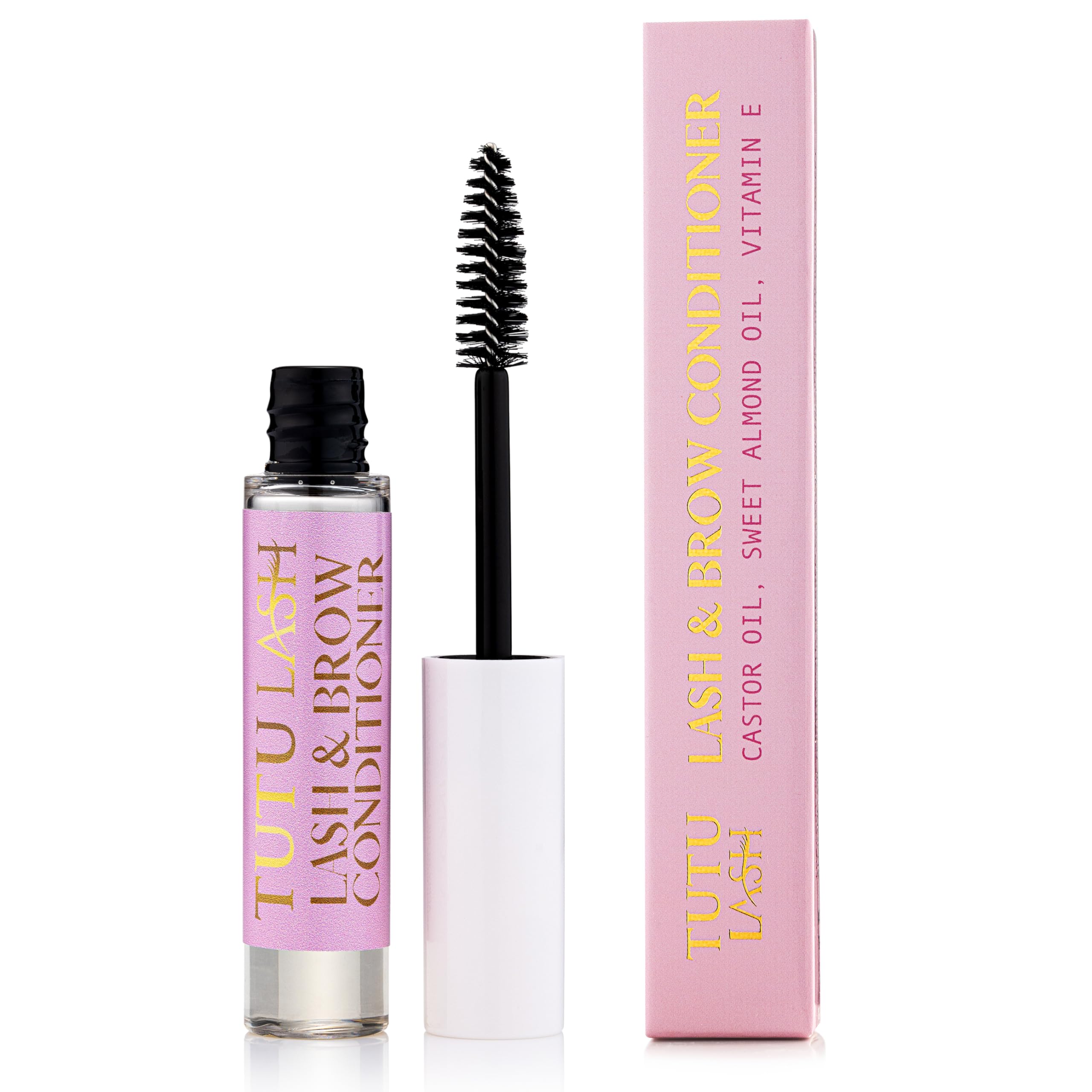 TUTU LASH Lash and Brow Conditioner Natural Oils Castor Oil Sweet Almond Oil Vitamin E Lash Serum Brow Serum Lash Growth Vegan Cruelty Free 100% Natural 10ml (5)