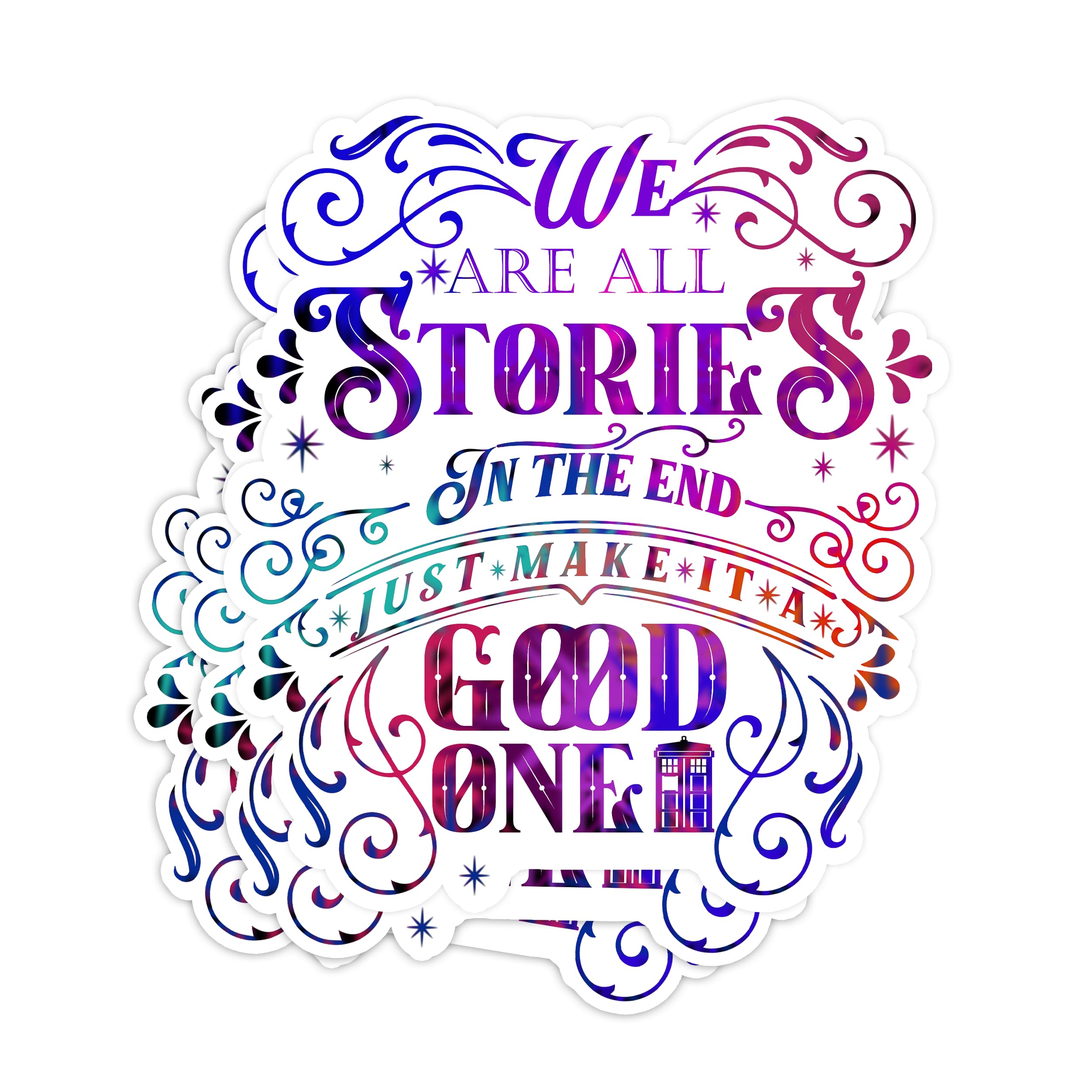 Photo 1 of (3PCS) We are All Stories in The End Stickers, Funny Bumper Stickers, Stickers for Water Bottles, Laptop Stickers, car Window Decals, Patches for Clothes, Waterproof Stickers for Water Bottle
