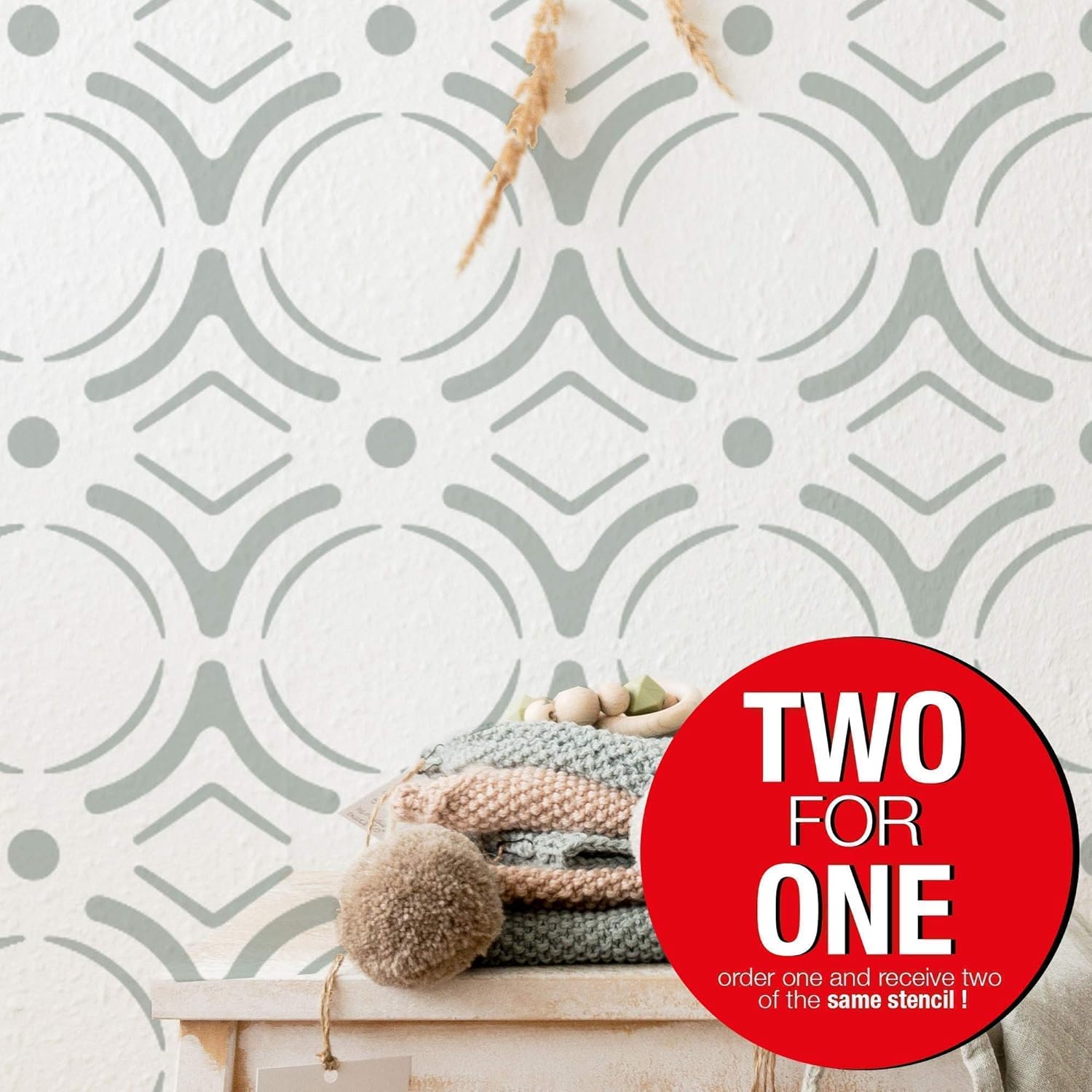 Amazon Com Moroccan Circle Large Wall Stencil Modern Wall