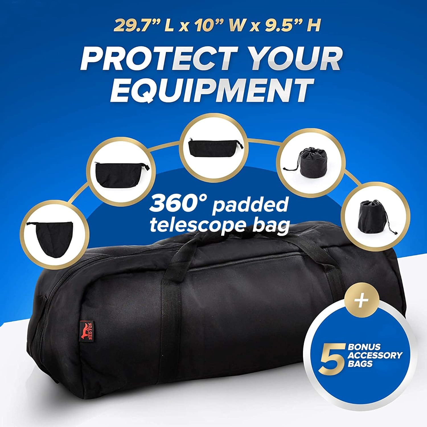 Amazon.com : Telescope Bag - 29x10X9.5 inch Telescope case - 127EQ  PowerSeeker : Camera & Photo