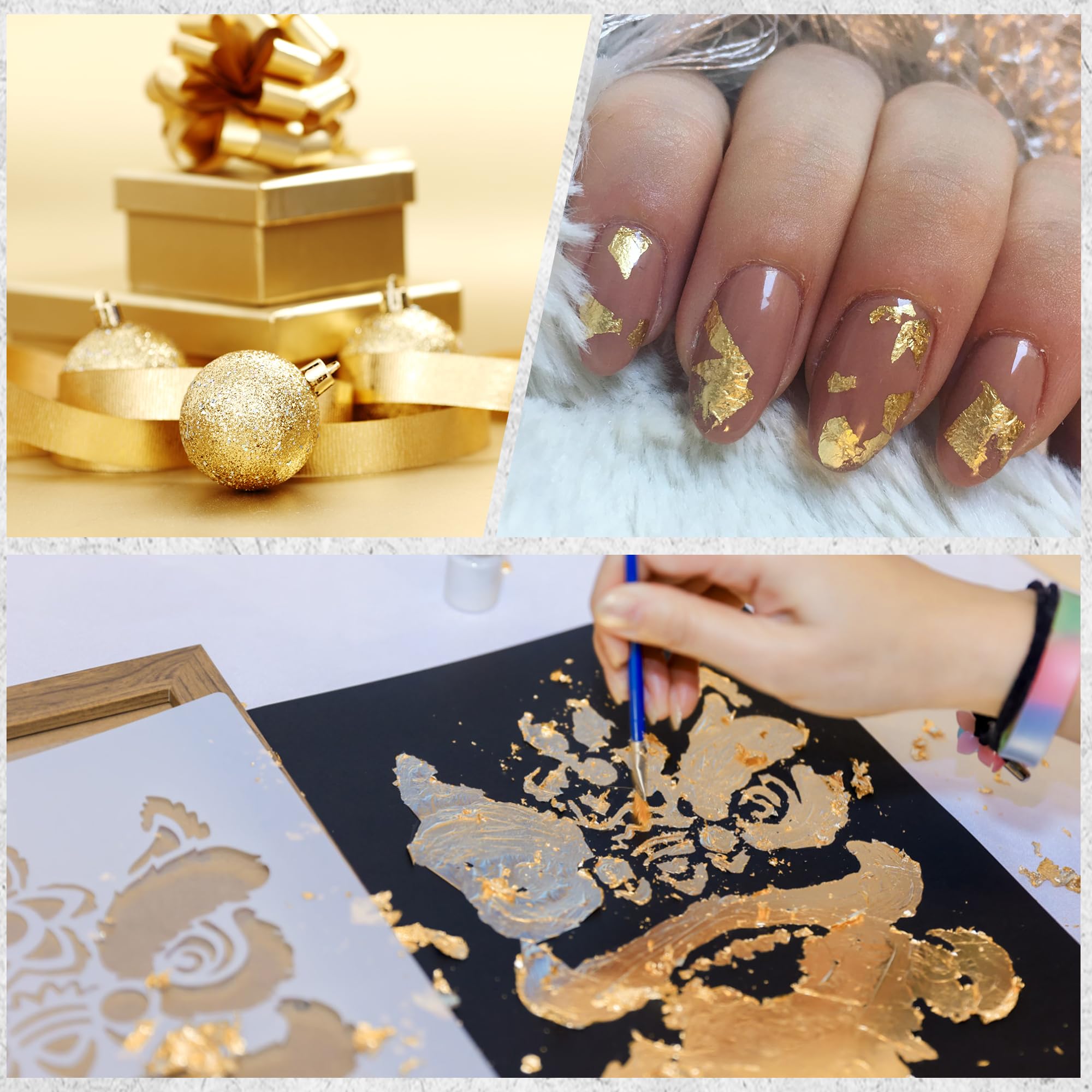 300Pcs Gold Leaf 5.1