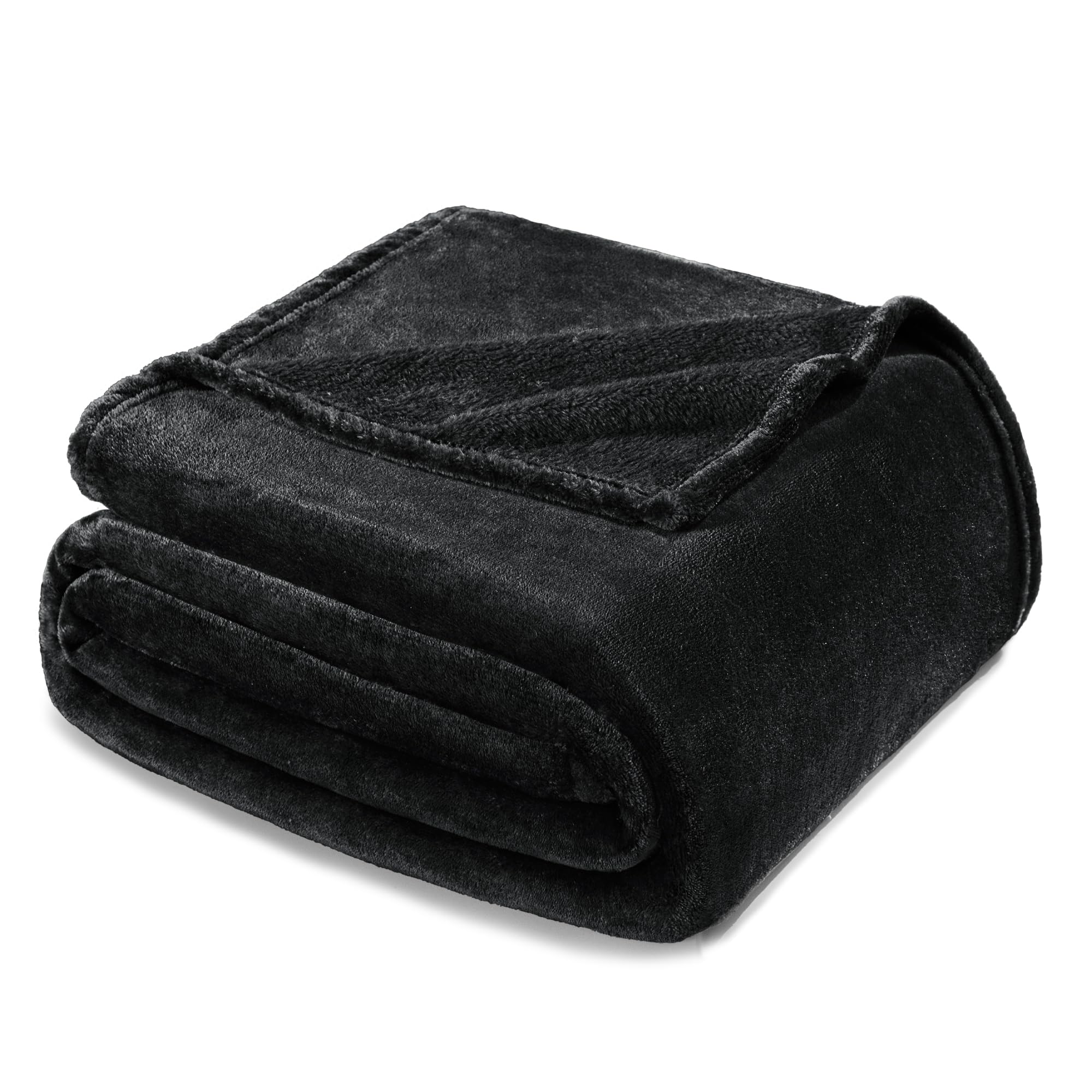 Exclusivo Mezcla Fleece Blanket King Size for Bed, Super Soft and Warm, All Season Use, Cozy, Plush, Lightweight, 230x265 CM, Black