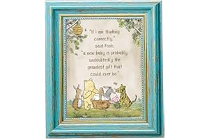 UNBALA 8 x 10 Inch Winnie Baby Shower Centerpiece Classic Pooh Quotes Table Sign Decor Cute Adding For Mommy-To-Be Party Kids 1 St Birthday Favors
