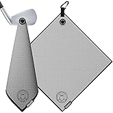 Ghost Golf Magnetic Towel (Greenside) - Premium Ultra-Absorbent Microfiber Golf Towel with Magnet for Golf Carts or Clubs - 18" x 18" Golfing Gear - Waffle Weave Pattern (Grey)