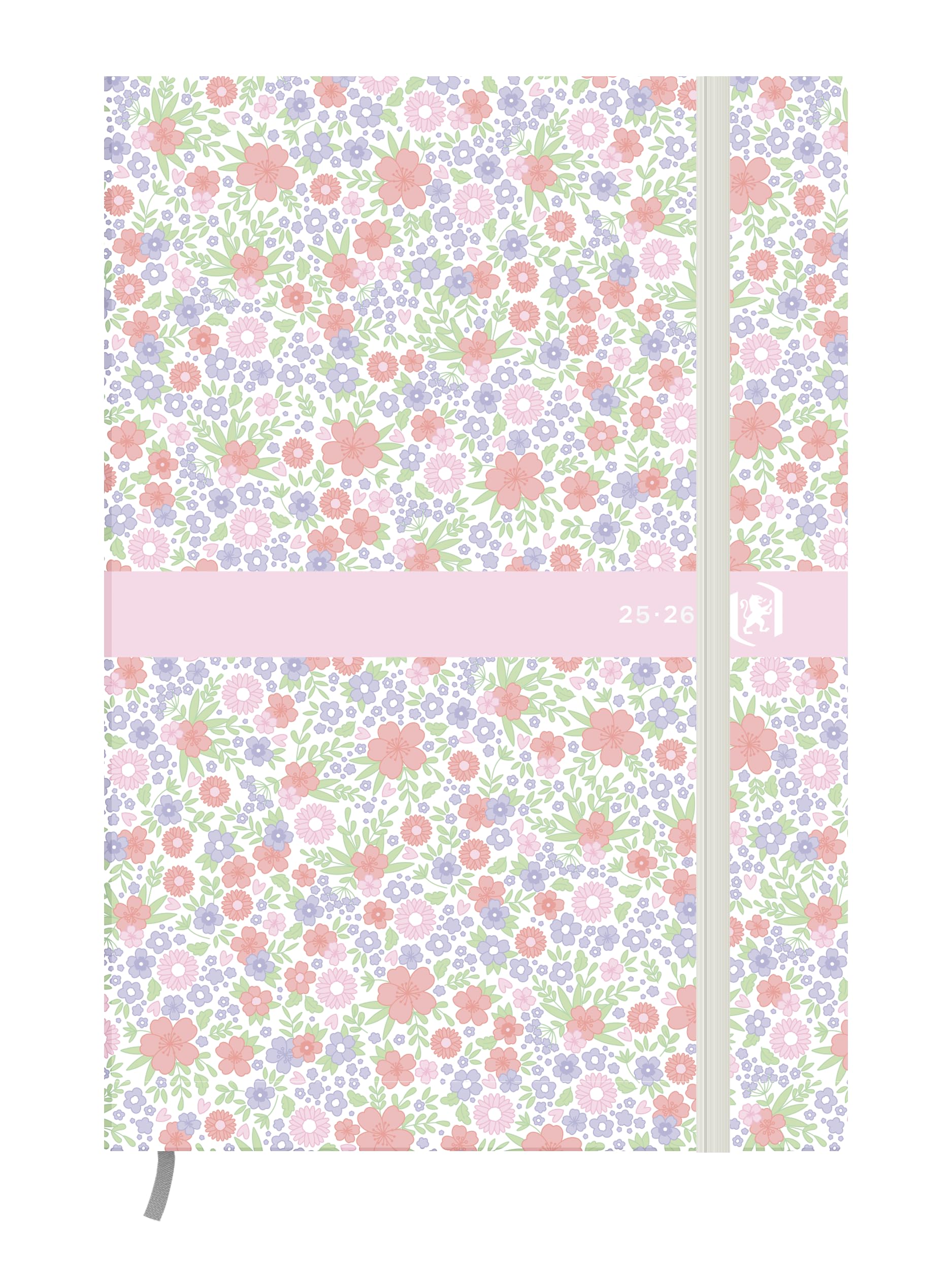 OXFORD Flowers School Diary Sept 2022 - Sept 2023 Daily 352 Pages 12 x 18 cm Soft Cover Pink