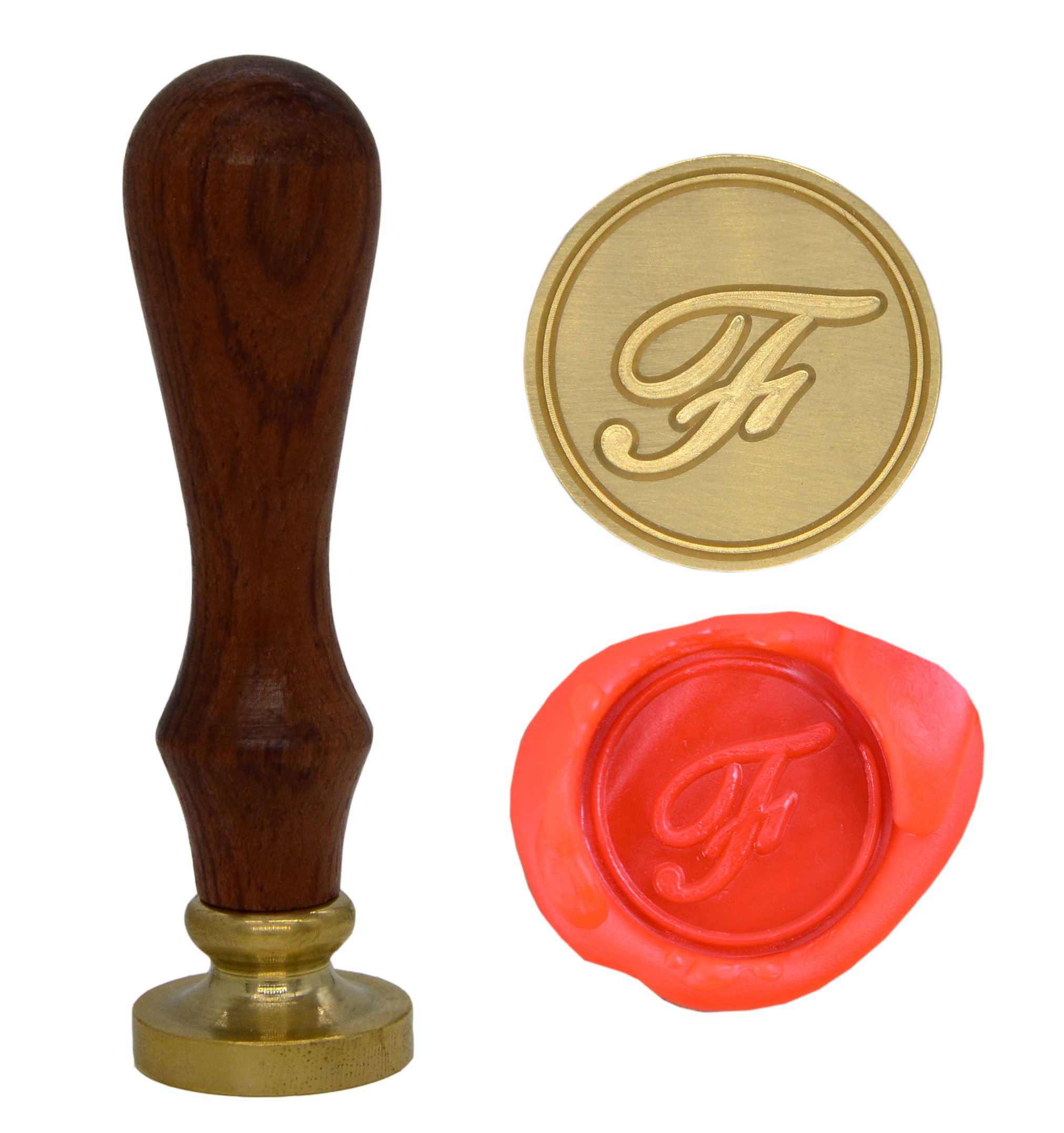 Wax Seal Stamp Letter A-Z, Alphabet Initial Sealing Stamp for Christmas & Thanksgiving Cards, Wedding Invitation W-S-2 (Letter F)