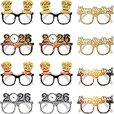 KatchOn, 2026 Glasses New Years - Pack of 12 | New Year Glasses, New Years Eve Party Supplies 2026 | New Years Photo Booth Props, New Years Decorations 2026 | NYE Party Favors, NYE Decorations 2026