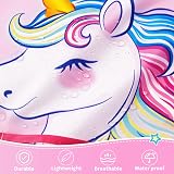 WERNNSAI Unicorn Art Smock Kids Apron Long Sleeve 3 Pockets Waterproof view 4